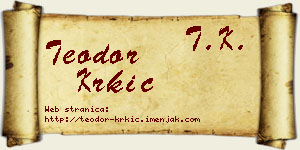 Teodor Krkić vizit kartica